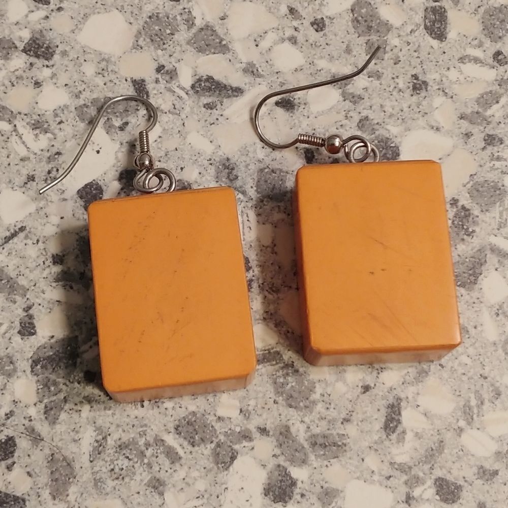 VTG 90s Mahjong Necklace & Earring Set - Picture 5 of 8